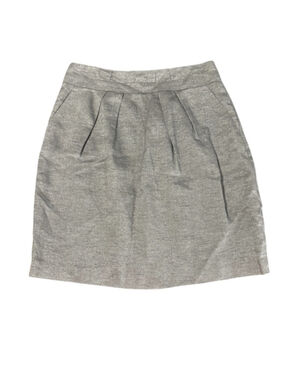 Talbots A-Line Skirt Silver Size 8